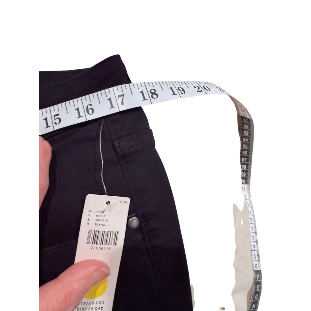 NWT Maeve Anthropologie Black Wide Leg High Rise Twill Size 33 Elevated Basics - Picture 6 of 6